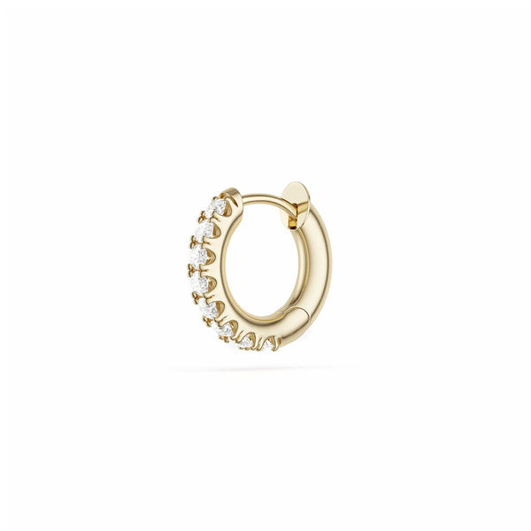 Mini Micro Hoop Pave YG - 1